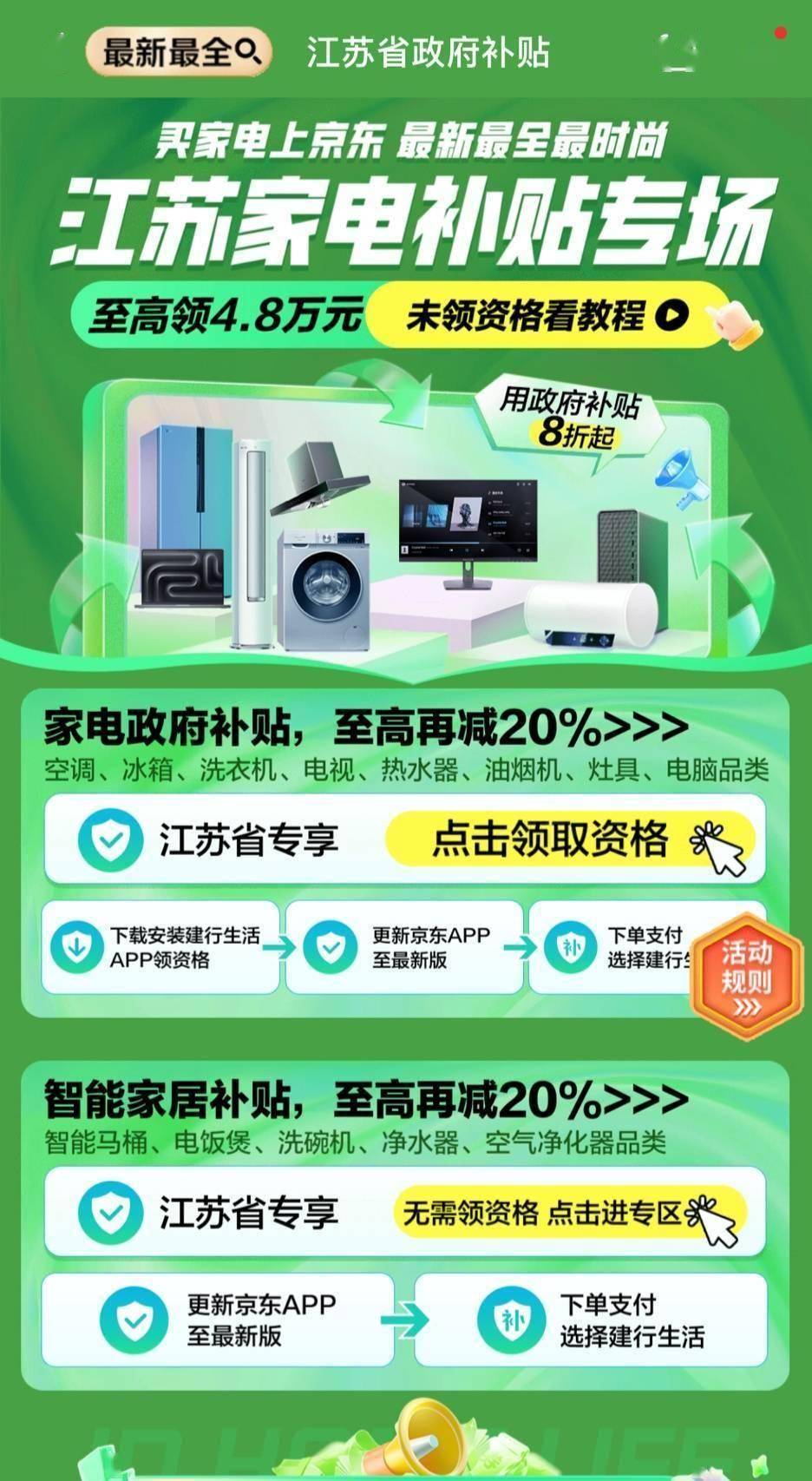 江苏消费补贴再升级！手机家电等27类新品立享15%优惠上限2